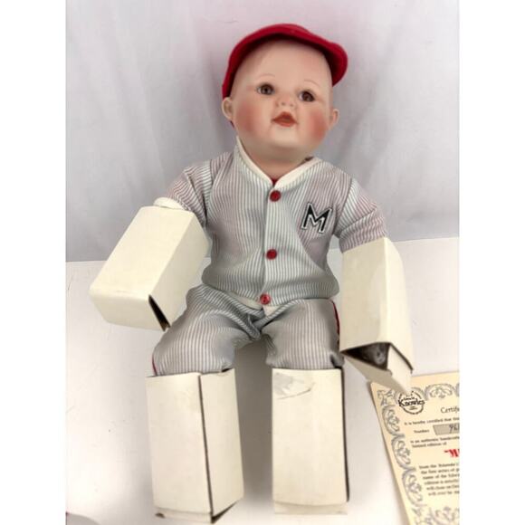 VTG Porcelain Doll Michael By Yolanda Bello Knowles China Company 1991 - Picture 6 of 16